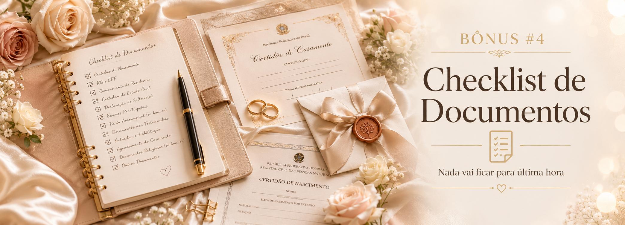 Bônus 4: Checklist de Documentos do Casamento